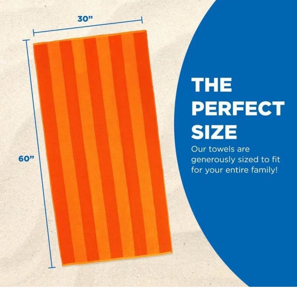 KAUFMAN • Multi Colored Beach Towels • Large • - Picture 9 of 12